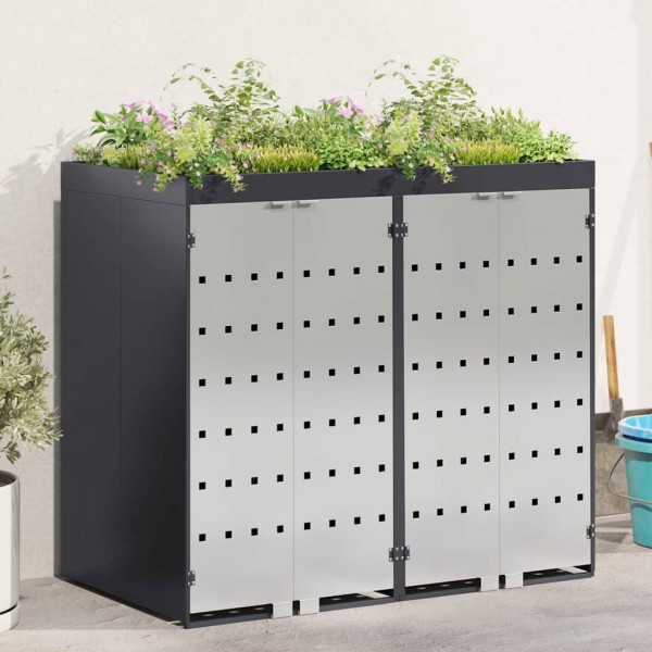 Wheel container storage 3 containers 340 x 77.5 x 115.5 cm