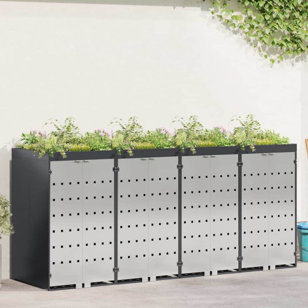 Wheel container storage 3 containers 340 x 77.5 x 115.5 cm