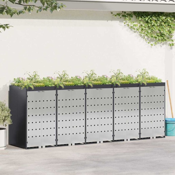 Wheel container storage 3 containers 340 x 77.5 x 115.5 cm