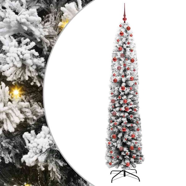 Artificial Christmas tree Green 210 cm PVC, steel and plastic
