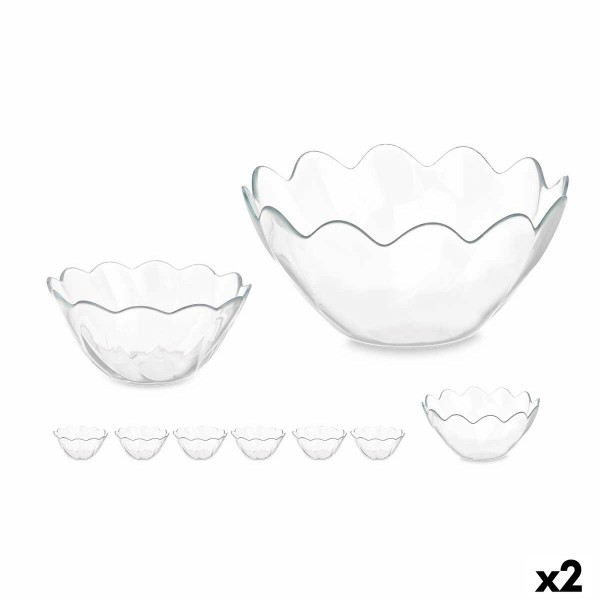 Set of bowls Pasabahce Hasir Transparent Glass (2 Units)