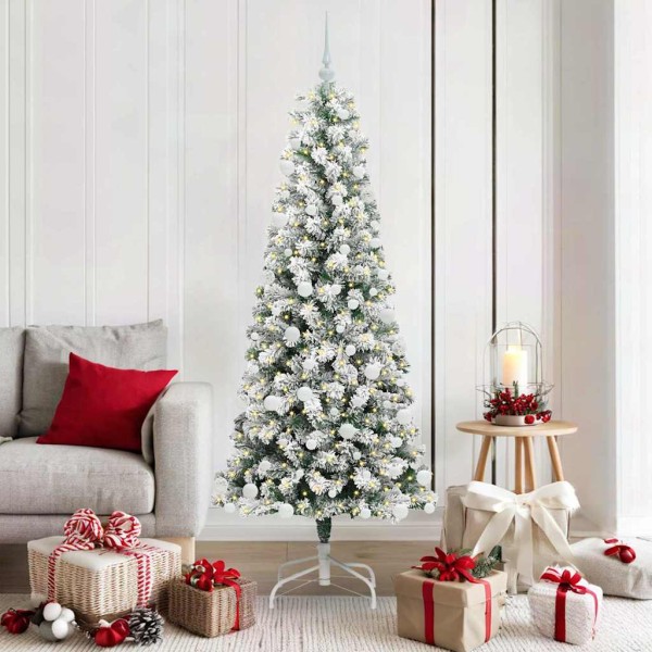 Artificial Folding Christmas Eglute Green and white 180 cm