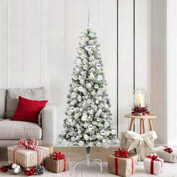 Artificial Folding Christmas Eglute Green and white 180 cm