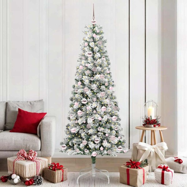 Artificial Folding Christmas Eglute Green and white 210 cm