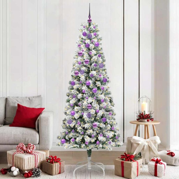 Artificial Folding Christmas Eglute Green and white 210 cm