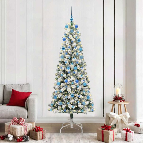 Artificial Folding Christmas Eglute Green and white 210 cm