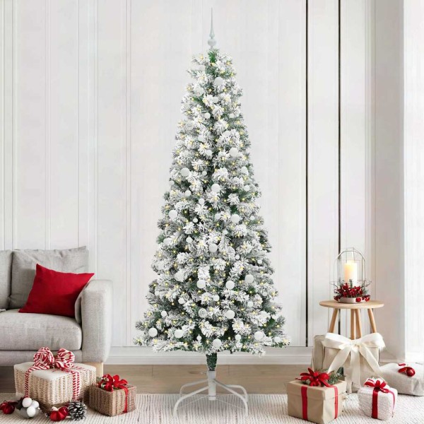 Artificial Folding Christmas Eglute Green and white 240 cm