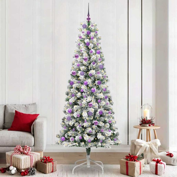 Artificial Folding Christmas Eglute Green and white 240 cm