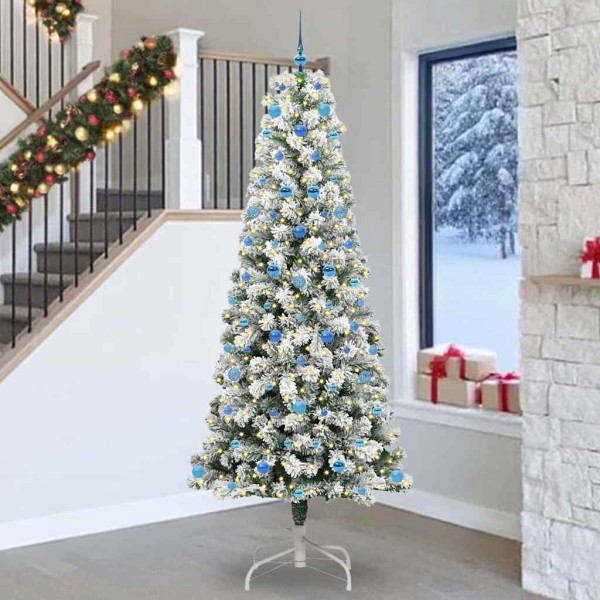 Artificial Folding Christmas Eglute Green and white 240 cm