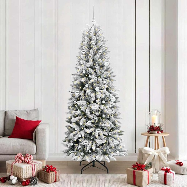 Christmas tree with 300 LED s stand White 210 cm