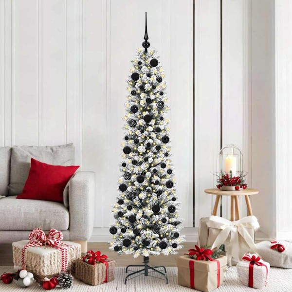 Artificial Christmas tree White 180 cm PVC and Metals and Plastic
