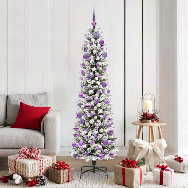 Artificial Christmas tree White 180 cm PVC and Metals and Plastic