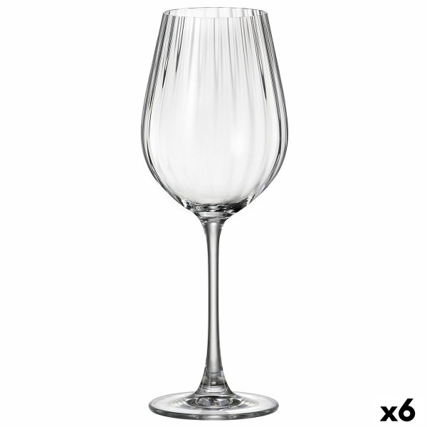 Vīna glāze Bohemia Crystal Optic Caurspīdīgs 6 gb. 500 ml