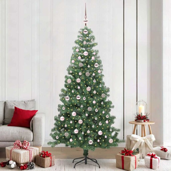 Christmas tree with 300 LED s stand Green 240 cm PVC