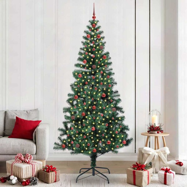 Artificial pre-festive Christmas tree with light green 240 cm