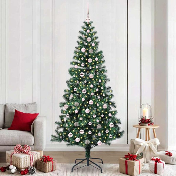 Artificial pre-festive Christmas tree with light green 240 cm