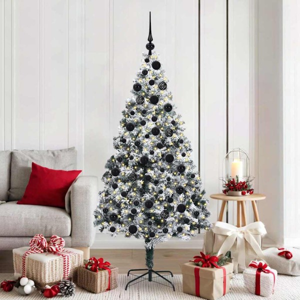 Artificial Christmas tree White 180 cm PVC and Steel and Plastic