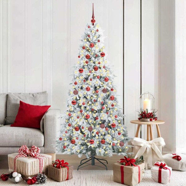 Artificial Folding Christmas Eglute White 180 cm PE and PVC