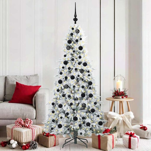 Artificial Folding Christmas Eglute White 180 cm PE and PVC