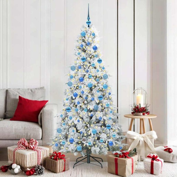 Artificial Folding Christmas Eglute White 180 cm PE and PVC