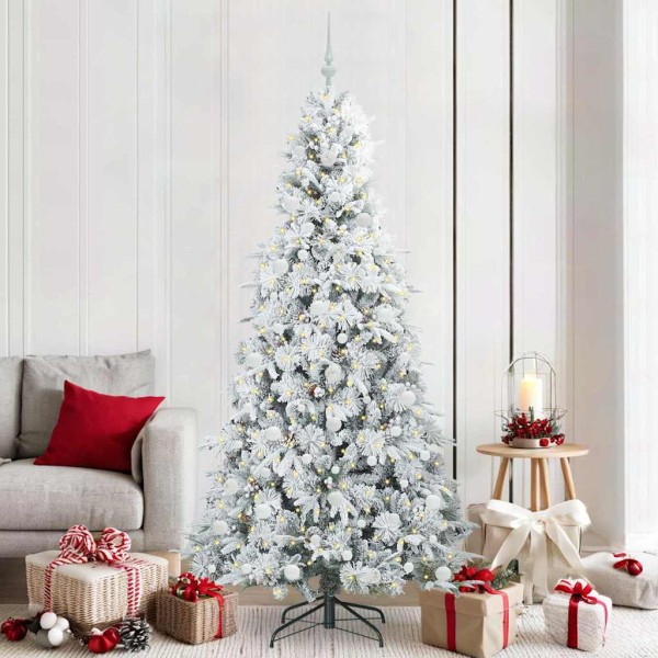 Artificial Folding Christmas Eglute White 210 cm PE and PVC