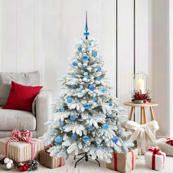 Artificial Christmas tree with 150 LED White 150 cm PE and PVC
