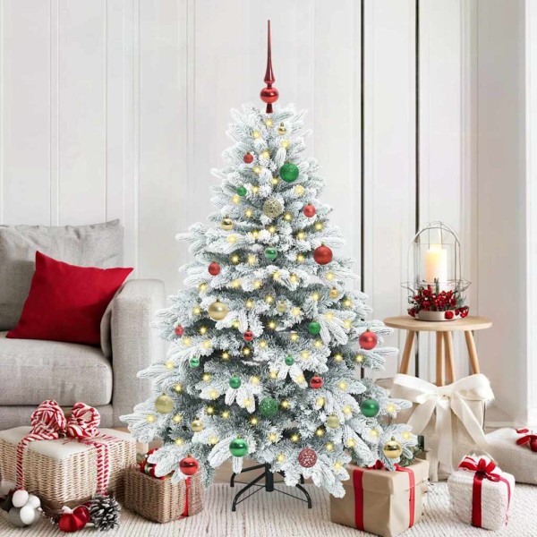Artificial Christmas tree with 150 LED White 150 cm PE and PVC