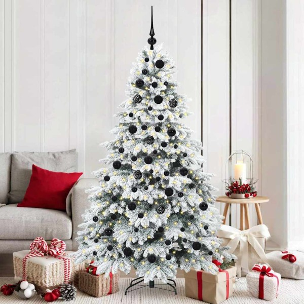 Artificial Christmas tree with 300 LED White 180 cm PE and PVC