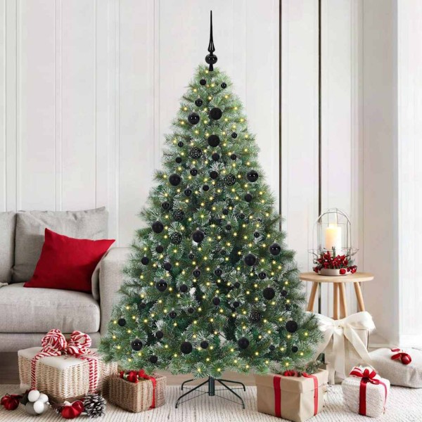 Artificial Christmas tree with 300 LED Green 180 cm PE and PVC