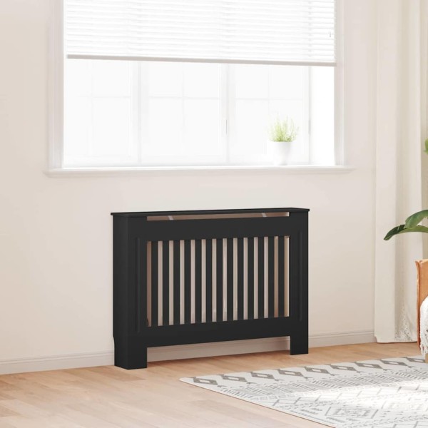 Radiator cover 2 pcs Black 112 x 19 x 81,5cm