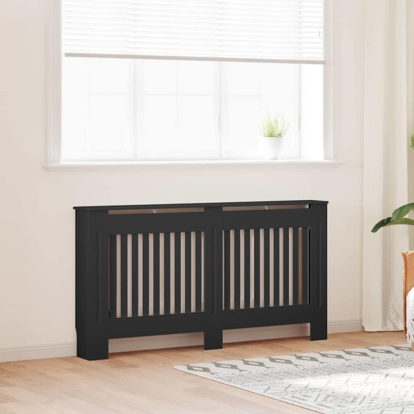 Radiator cover 2 pcs Black 152 x 19 x 81,5cm
