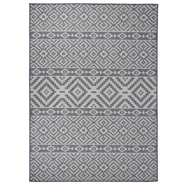 Outdoor mat, blue, 200x280cm, flat plaiting