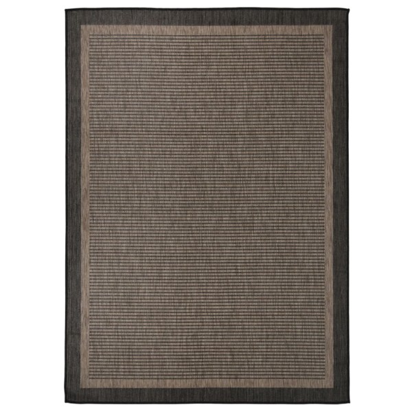 Outdoor mat, dark brown, 200x280cm, flat plaiting