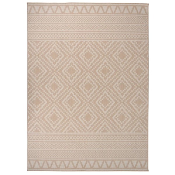 Outdoor mat, brown, 200x280cm, flat plaiting