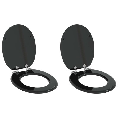 Toilet seat 2 pcs Black 44...