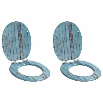 Toilet seat 2 pcs Blue 44 x...