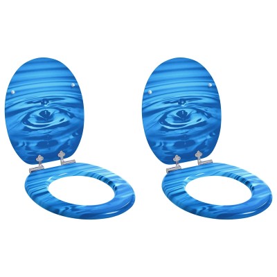 Toilet seat 2 pcs Blue drop...