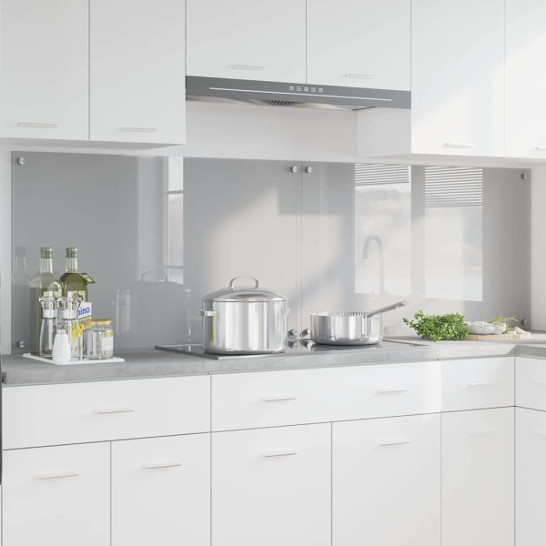 Virtuvės užpakalinė plokštė 2 pcs Šviesiai pilka 100 x 60 cm