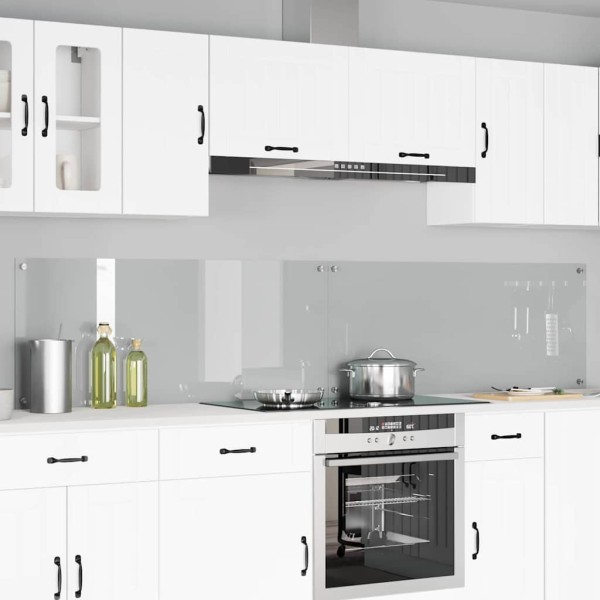 Kitchen back plate 2 pcs Transparent 120 x 50 cm