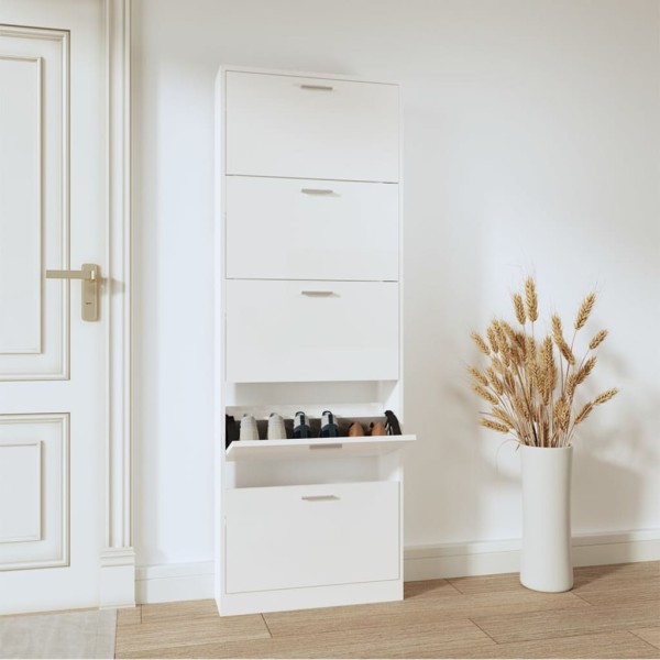 Bathroom, white, 59x17x169cm, cleaned wood, glossy