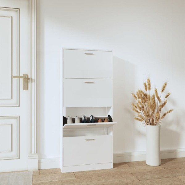 Bathroom, white, 59x17x150cm, cleaned wood, glossy