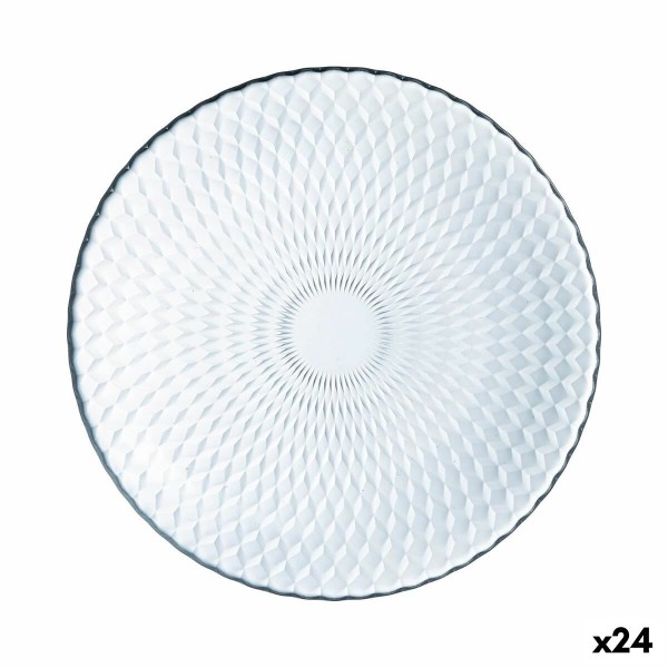 Litteä Lautanen Luminarc Pampille Clear Läpinäkyvä Lasi 25 cm (24 osaa)