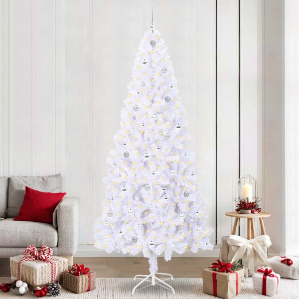 Artificial Christmas tree with 300 LED White 240 cm PVC and Steel