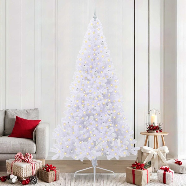 Artificial Christmas tree with 300 LED White 240 cm PVC and Steel