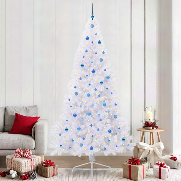 Artificial Christmas tree with 300 LED White 240 cm PVC and Steel