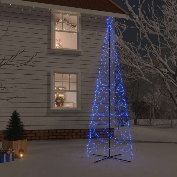 Christmas tree, 160x500cm, conical shape, 1400 blue LED