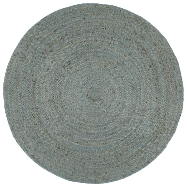 carpet, green, 240cm, Jute, round, handmade