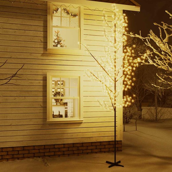 LED tree with cherry flowers, 400cm, 672 warm white LED