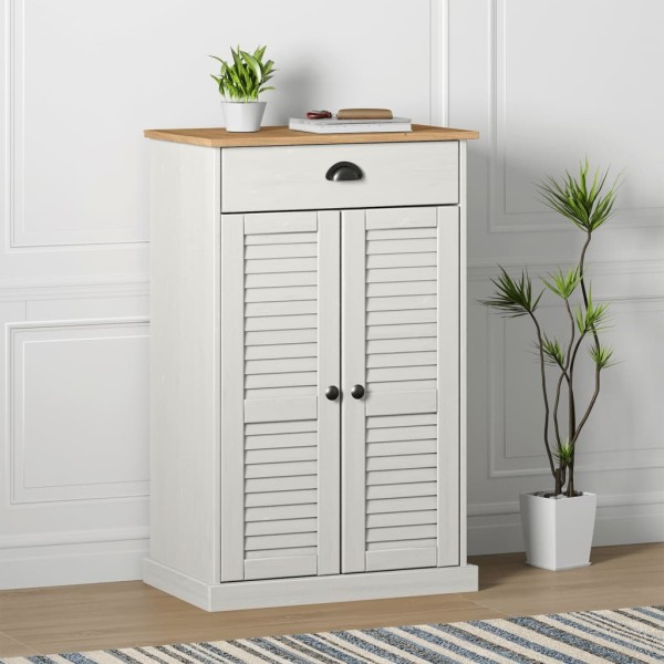 Shoe cabinet VIGO, white, 60x35x96cm, pine wood array