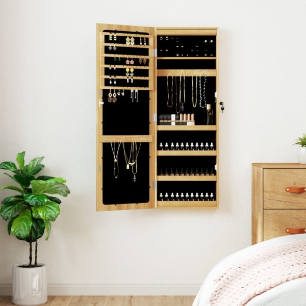 Mirror jewellery cabinet with LED lighting
